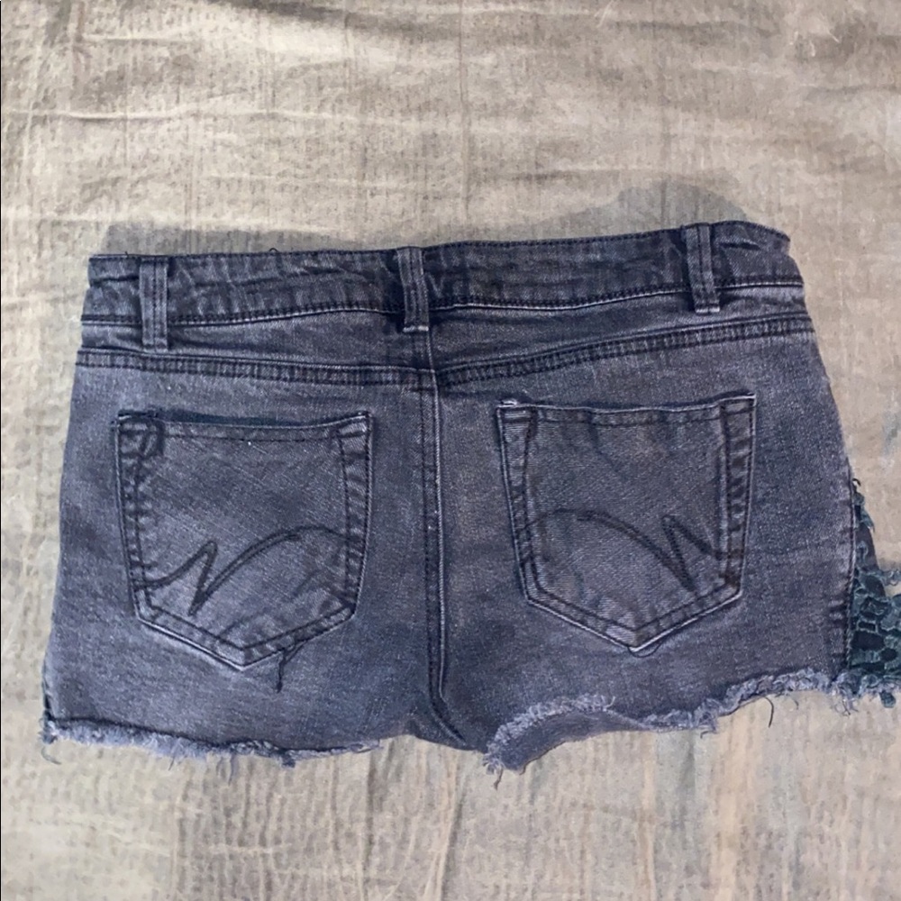 Black Jean short shorts